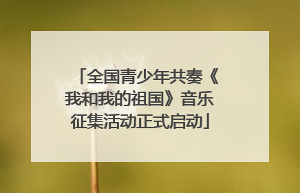 全国青少年共奏《我和我的祖国》音乐征集活动正式启动