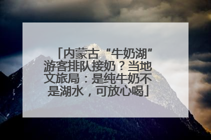 内蒙古“牛奶湖”游客排队接奶？当地文旅局：是纯牛奶不是湖水，可放心喝