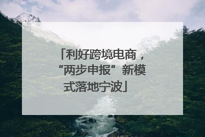 利好跨境电商，“两步申报”新模式落地宁波