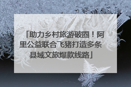 助力乡村旅游破圈！阿里公益联合飞猪打造多条县域文旅爆款线路