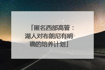 匿名西部高管：湖人对布朗尼有明确的培养计划