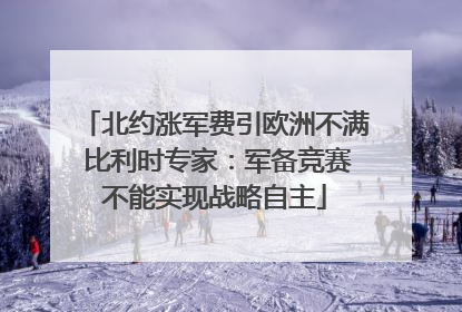 北约涨军费引欧洲不满 比利时专家：军备竞赛不能实现战略自主