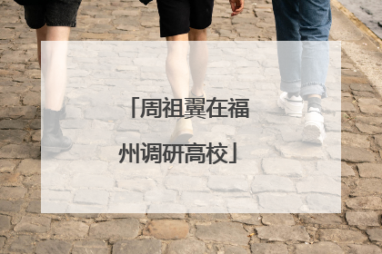 周祖翼在福州调研高校