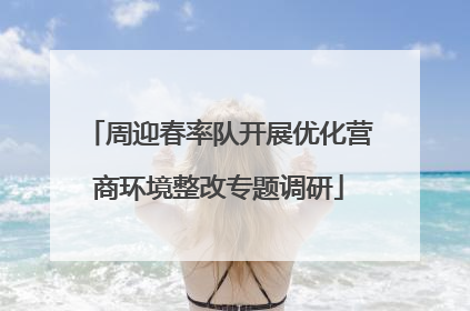 周迎春率队开展优化营商环境整改专题调研