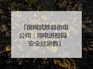 国网武陟县供电公司：用电进校园  安全过暑假