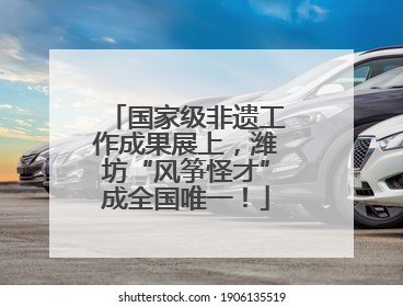 国家级非遗工作成果展上，潍坊“风筝怪才”成全国唯一！