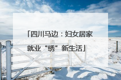 四川马边：妇女居家就业“绣”新生活