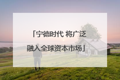 宁德时代 将广泛融入全球资本市场