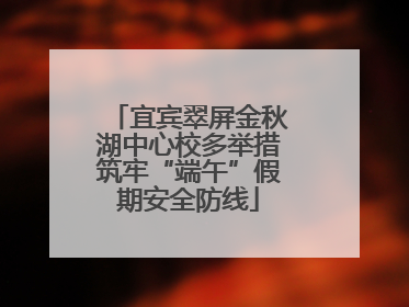 宜宾翠屏金秋湖中心校多举措筑牢“端午”假期安全防线