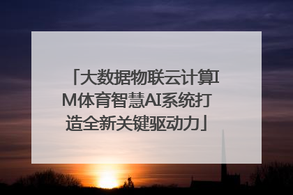 大数据物联云计算IM体育智慧AI系统打造全新关键驱动力