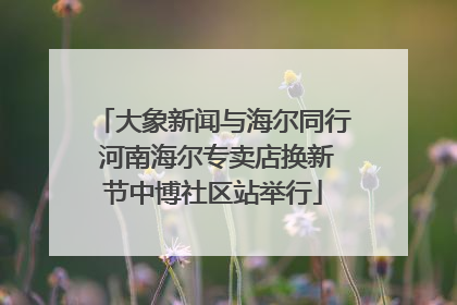 大象新闻与海尔同行 河南海尔专卖店换新节中博社区站举行