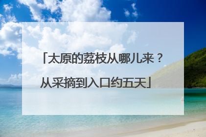 太原的荔枝从哪儿来？从采摘到入口约五天