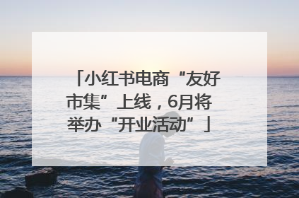 小红书电商“友好市集”上线，6月将举办“开业活动”