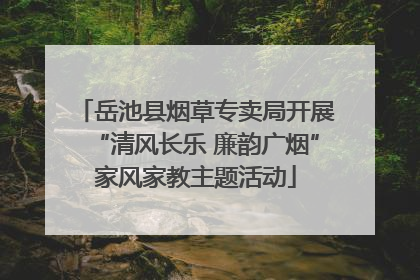 岳池县烟草专卖局开展“清风长乐 廉韵广烟”家风家教主题活动