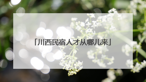 川西民宿人才从哪儿来