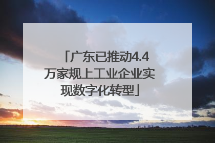 广东已推动4.4万家规上工业企业实现数字化转型