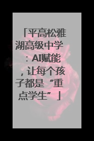 平高松雅湖高级中学：AI赋能，让每个孩子都是“重点学生”