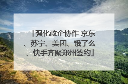 强化政企协作 京东、苏宁、美团、饿了么、快手齐聚郑州签约