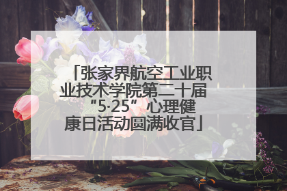 张家界航空工业职业技术学院第二十届“5·25”心理健康日活动圆满收官