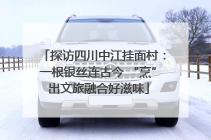 探访四川中江挂面村：一根银丝连古今 “烹”出文旅融合好滋味