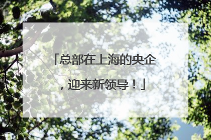 总部在上海的央企，迎来新领导！