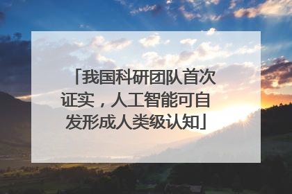 我国科研团队首次证实，人工智能可自发形成人类级认知