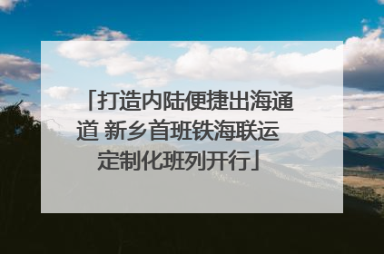 打造内陆便捷出海通道 新乡首班铁海联运定制化班列开行