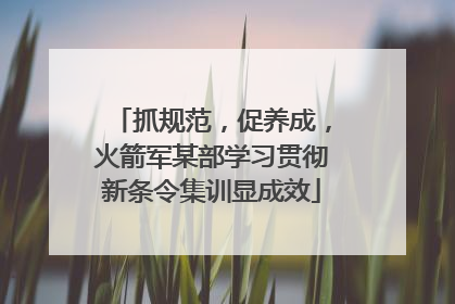 抓规范，促养成，火箭军某部学习贯彻新条令集训显成效