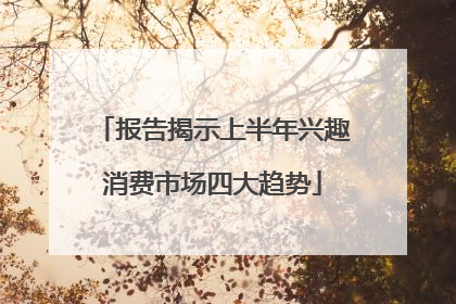 报告揭示上半年兴趣消费市场四大趋势