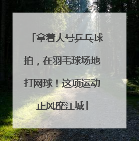 拿着大号乒乓球拍，在羽毛球场地打网球！这项运动正风靡江城