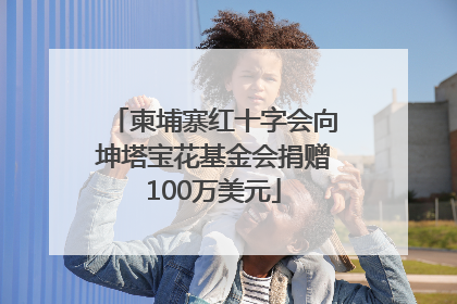 柬埔寨红十字会向坤塔宝花基金会捐赠100万美元