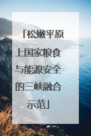 松嫩平原上国家粮食与能源安全的三峡融合示范