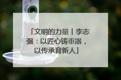 文明的力量丨李志强：以匠心铸重器，以传承育新人