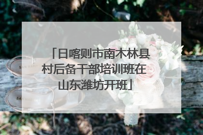 日喀则市南木林县村后备干部培训班在山东潍坊开班