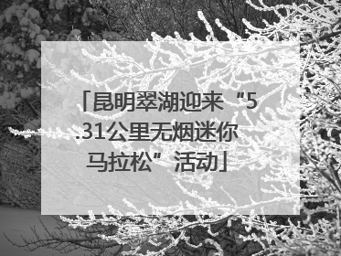 昆明翠湖迎来“5.31公里无烟迷你马拉松”活动