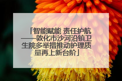 智能赋能 责任护航——敦化市沙河沿镇卫生院多举措推动护理质量再上新台阶