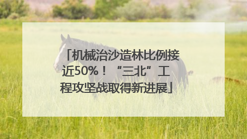 机械治沙造林比例接近50%！“三北”工程攻坚战取得新进展