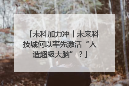 未科加力冲丨未来科技城何以率先激活“人造超级大脑”？