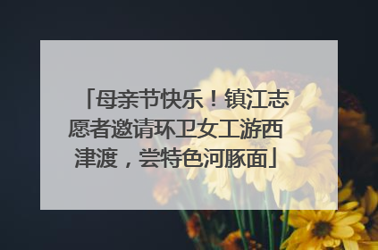 母亲节快乐！镇江志愿者邀请环卫女工游西津渡，尝特色河豚面