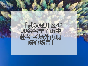 武汉经开区4200余名学子雨中赴考 考场外再现暖心场景