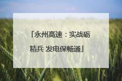 永州高速：实战砺精兵 发电保畅通