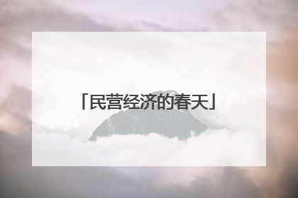 民营经济的春天