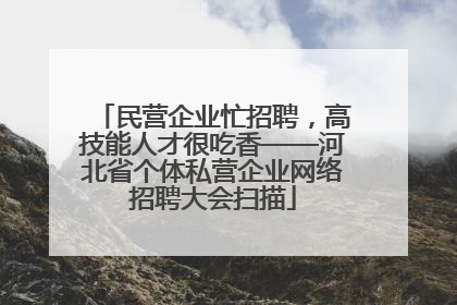 民营企业忙招聘，高技能人才很吃香——河北省个体私营企业网络招聘大会扫描