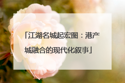 江湖名城起宏图：港产城融合的现代化叙事