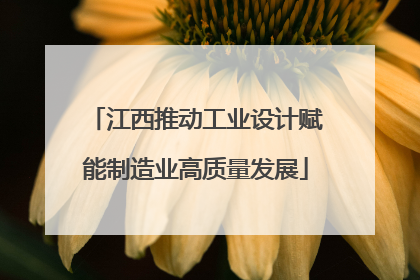 江西推动工业设计赋能制造业高质量发展