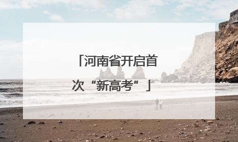 河南省开启首次“新高考”