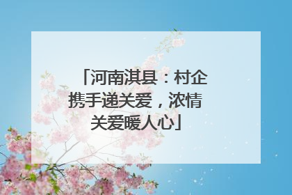 河南淇县：村企携手递关爱，浓情关爱暖人心