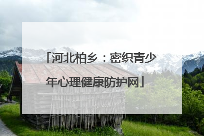 河北柏乡：密织青少年心理健康防护网