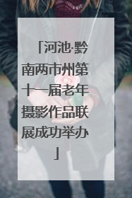 河池·黔南两市州第十一届老年摄影作品联展成功举办