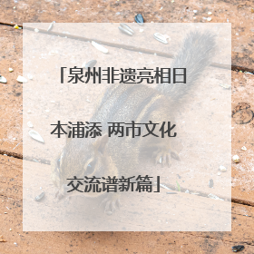 泉州非遗亮相日本浦添 两市文化交流谱新篇